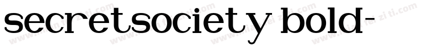 secretsociety bold字体转换